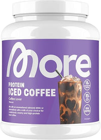 MORE NUTRITION Protein Iced Coffee, 500g, Eiskaffee mit wertvollen Proteinen, wenig Zucker und Fett, geprüfte Qualität - made in Germany