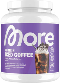 MORE NUTRITION Protein Iced Coffee, 500g, Eiskaffee mit wertvollen Proteinen, wenig Zucker und Fett, geprüfte Qualität - made in Germany