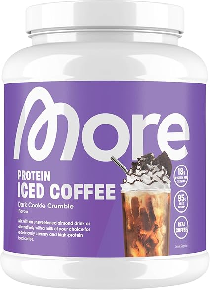 MORE NUTRITION Protein Iced Coffee, 500g, Eiskaffee mit wertvollen Proteinen, wenig Zucker und Fett, geprüfte Qualität - made in Germany