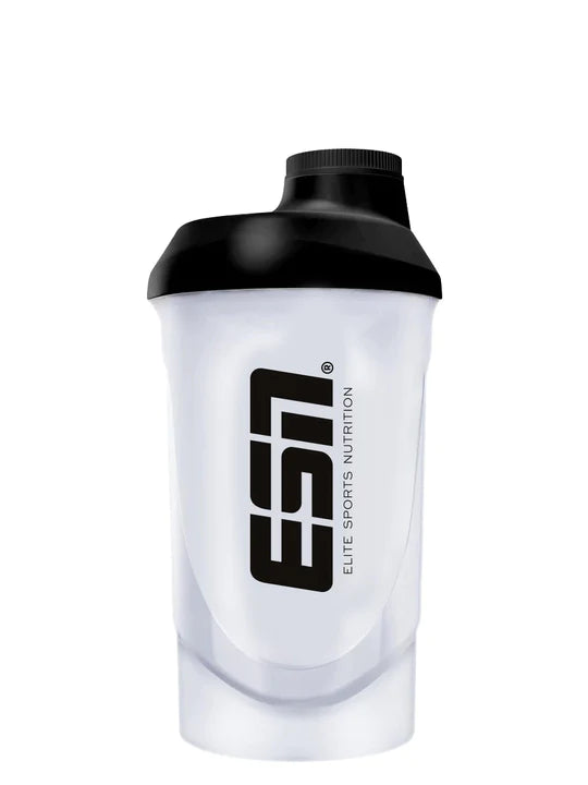 ESN Shaker, Black, 600 ml, auslaufsicher, Shaker mit Messskala zum einfachen Dosieren, frei von BPA & DEHP, geprüfte Qualität