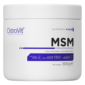 OstroVit MSM – 300 g – Reines Methylsulfonylmethan-Pulver für Gelenke, Haut & Haare – 150 Portionen, vegan