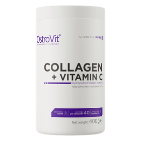 OstroVit Collagen + Vitamin C – leckeres Kollagenpulver zur Unterstützung von Hautelastizität, Nägeln & Bindegewebe